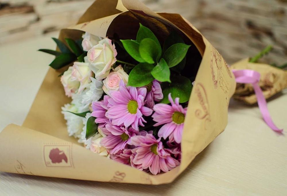 Букет цветов из: Розы и Хризантемы в Рудне Смоленской области