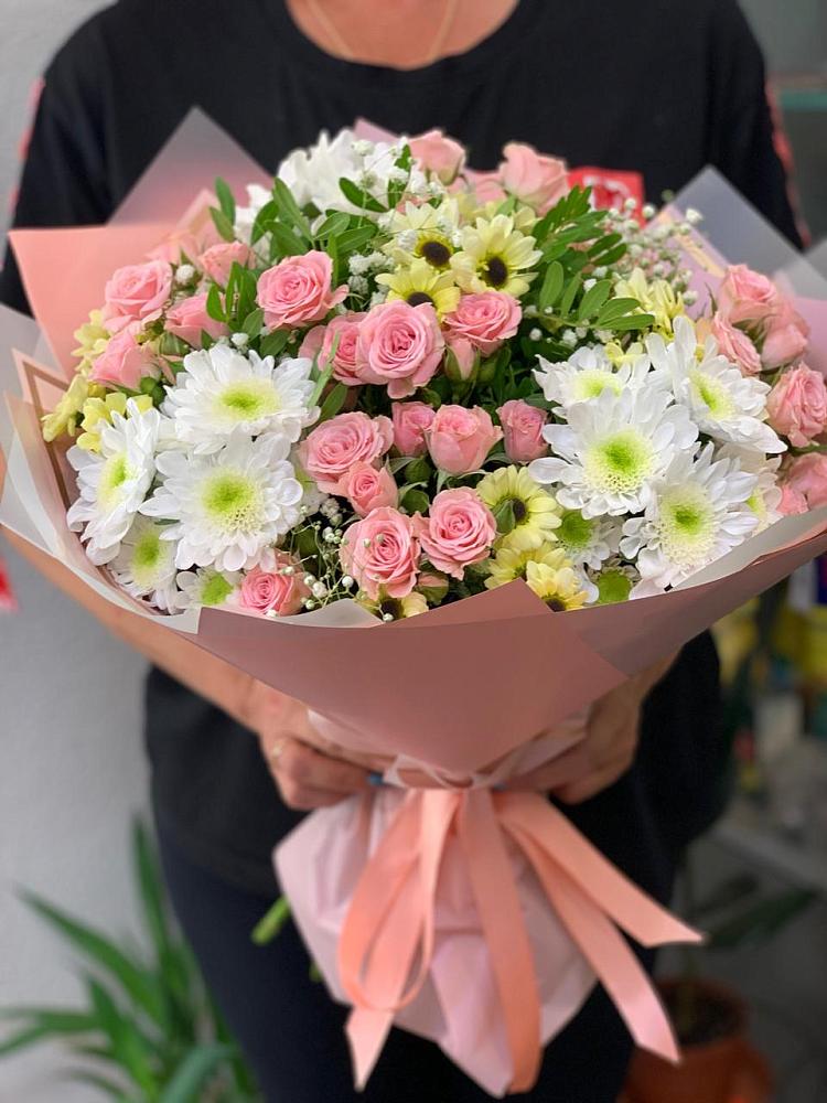 Букет цветов из: Розы и Хризантемы в Рудне Смоленской области