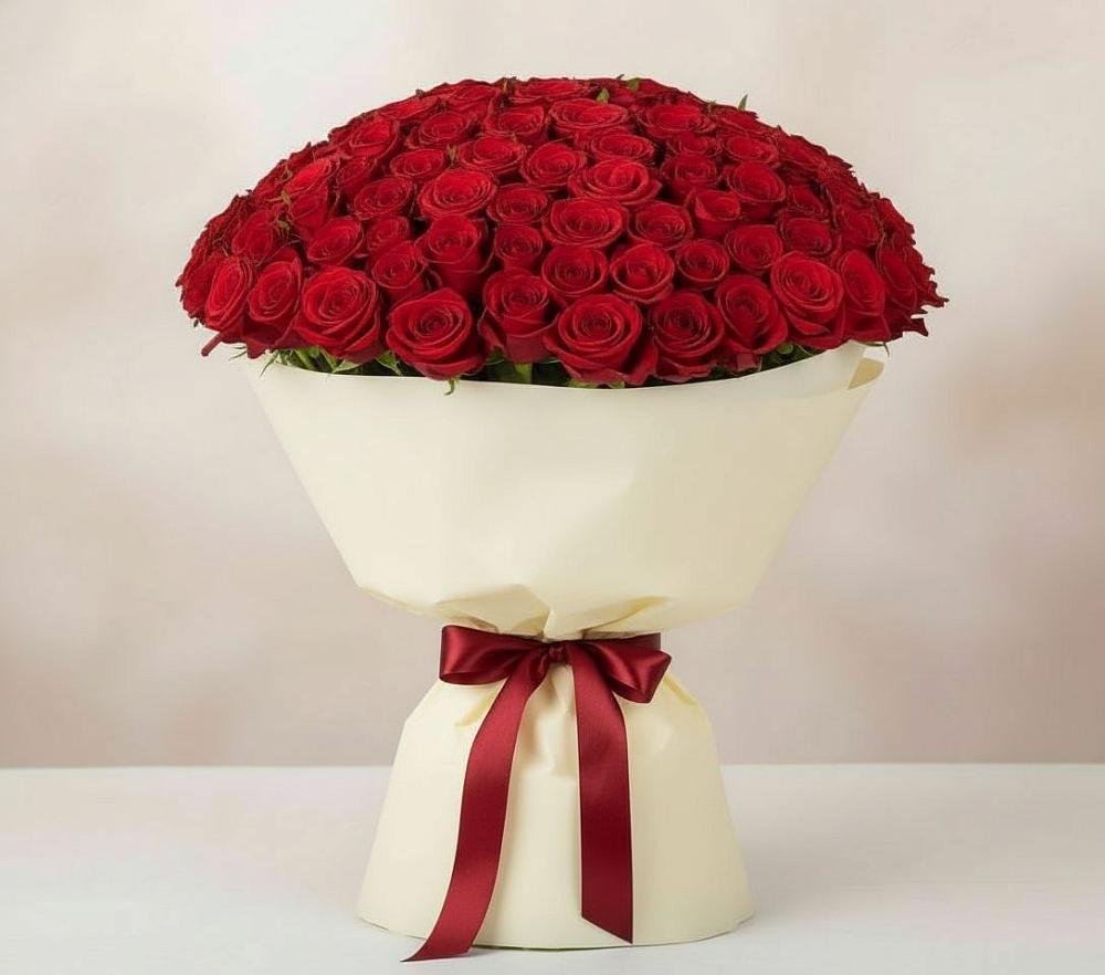 Букет 101 Красная роза Милано в Рудне Смоленской области
