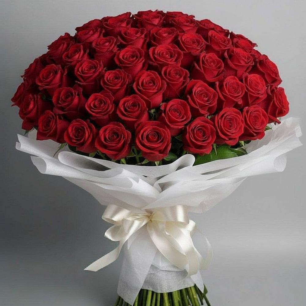 Букет 101 Красная роза Блэк Мэджик в Рудне Смоленской области