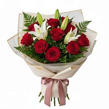 Букет цветов из:  Лилии и Розы в Рудне Смоленской области