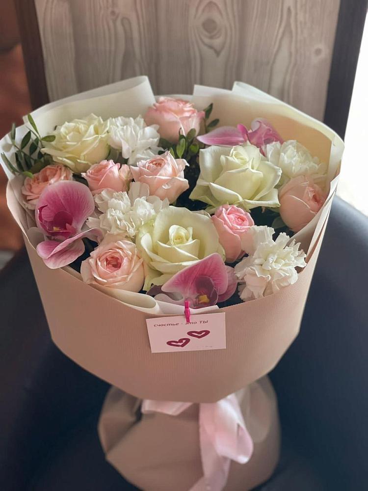 Букет цветов из: Орхидеи, Розы и Гвоздики в Рудне Смоленской области