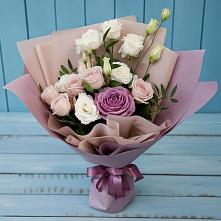 Букет цветов из:  Розы и Лизиантусы #REPLACE_PRED# Рудне Смоленской области