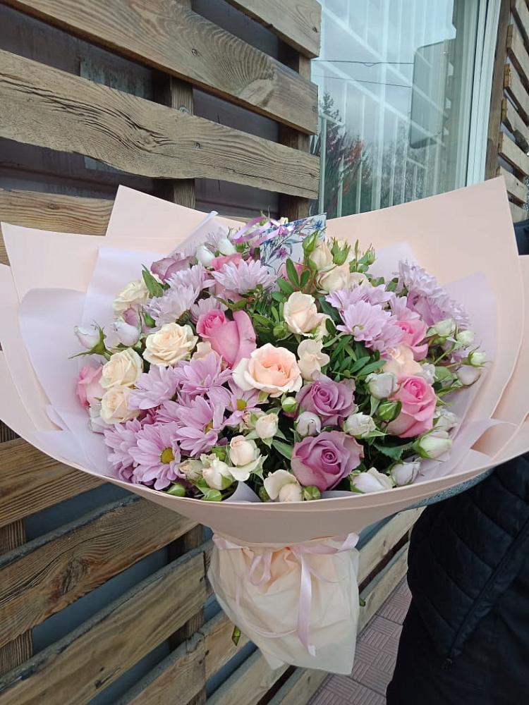 Букет цветов из: Розы и Хризантемы в Рудне Смоленской области