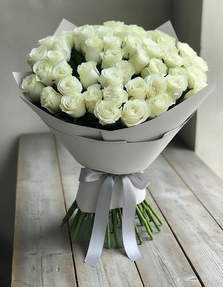 Букет 35 Белых роз в Рудне Смоленской области