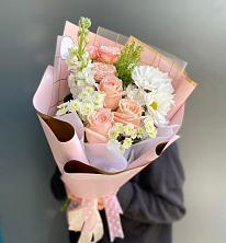 Букет цветов из:  Хризантемы и Розы в Рудне Смоленской области