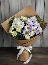 Букет цветов из:  Хризантемы и Розы в Рудне Смоленской области