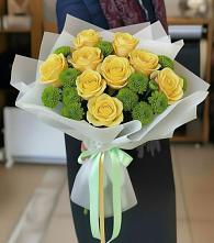 Букет цветов из:  Хризантемы и Розы в Рудне Смоленской области