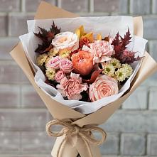 Букет цветов из:  Гвоздики, Хризантемы и Розы в Рудне Смоленской области