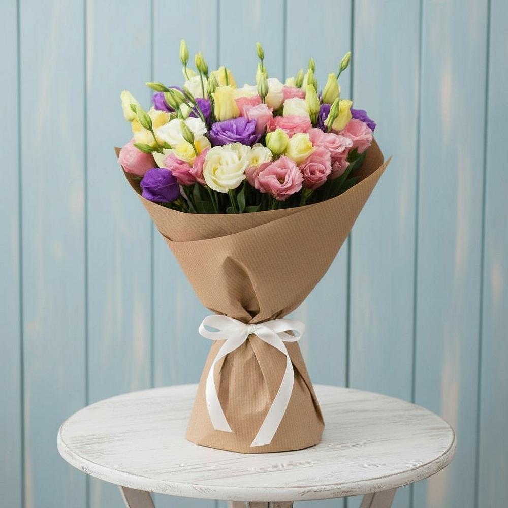 Букет цветов из: Лизиантусы в Рудне Смоленской области