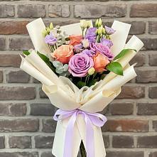 Букет цветов из:  Лизиантусы и Розы #REPLACE_PRED# Рудне Смоленской области