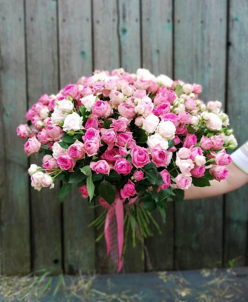 Букет Розовые кустовые розы Натали и Лав Лидия в Рудне Смоленской области