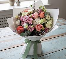 Букет цветов из:  Розы, Лизиантусы и Гвоздики #REPLACE_PRED# Рудне Смоленской области