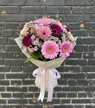 Букет цветов из:  Герберы и Хризантемы #REPLACE_PRED# Рудне Смоленской области