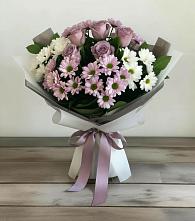 Букет цветов из:  Хризантемы и Розы в Рудне Смоленской области