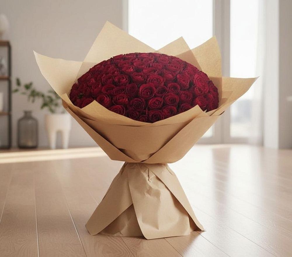 Букет 101 Красная роза в Рудне Смоленской области