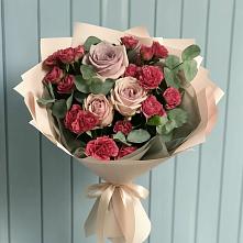 Букет цветов из:  Гвоздики и Розы в Рудне Смоленской области