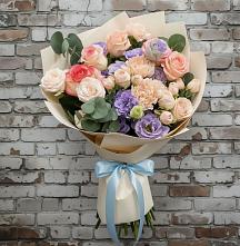 Букет цветов из:  Розы, Лизиантусы и Гвоздики #REPLACE_PRED# Рудне Смоленской области