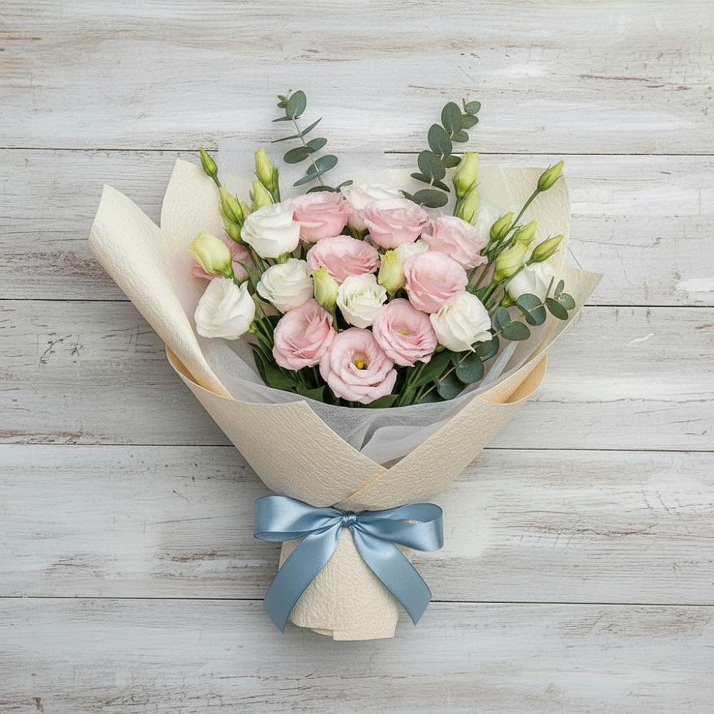 Букет цветов из: Лизиантусы в Рудне Смоленской области